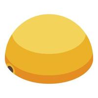 Half apricot icon, isometric style vector