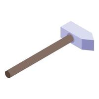 Architect hammer icon, isometric style vector