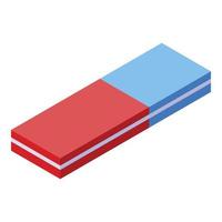 Architect eraser icon, isometric style vector