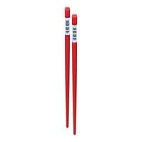 Red chopsticks icon, isometric style vector