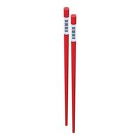 Red chopsticks icon, isometric style vector