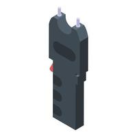 Police shocker icon, isometric style vector