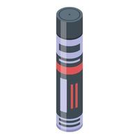 Toxic foam tube icon, isometric style vector