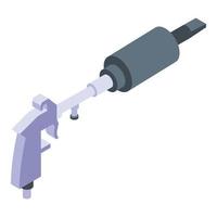 Polyurethane foam gun icon, isometric style vector