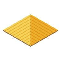 Yellow roof icon, isometric style vector