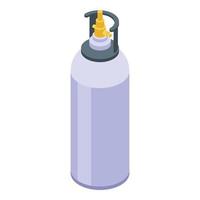 Gas cylinders icon, isometric style vector