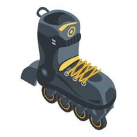 icono de patines deportivos en línea, estilo isométrico vector