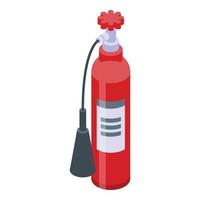 Security fire extinguisher icon, isometric style vector