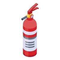 Alarm fire extinguisher icon, isometric style vector