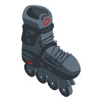 icono de patines en línea de carbono, estilo isométrico vector