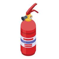 Emergency fire extinguisher icon, isometric style vector