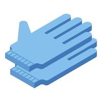 Working gloves icon, isometric style vector