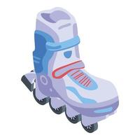 icono de patines en línea profesional, estilo isométrico vector