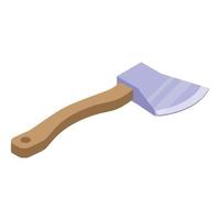 Hand axe icon, isometric style vector