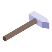 Hammer icon, isometric style vector