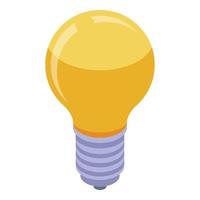 Light bulb icon, isometric style vector