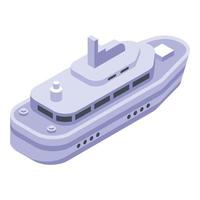 Cruise yacht icon, isometric style vector