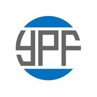 diseño de logotipo de letra ypf sobre fondo blanco. ypf creative initials circle logo concepto. diseño de letras ypf. vector