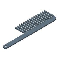 Plastic comb icon, isometric style vector