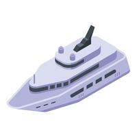 Marine yacht icon, isometric style vector