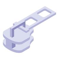 Fast zipper pull icon, isometric style vector