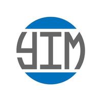 YIM letter logo design on white background. YIM creative initials circle logo concept. YIM letter design. vector