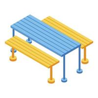 Kid playground desktop icon, isometric style vector