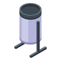 Trash can icon, isometric style vector