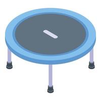 Round trampoline icon, isometric style vector