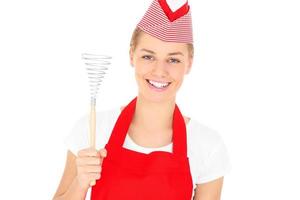 Woman holding a whisk photo