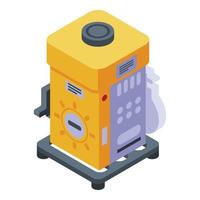 Electric generator icon, isometric style vector