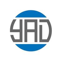 YAD letter logo design on white background. YAD creative initials circle logo concept. YAD letter design. vector