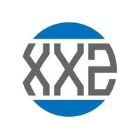 diseño de logotipo de letra xxz sobre fondo blanco. concepto de logotipo de círculo de iniciales creativas xxz. diseño de letras xxz. vector