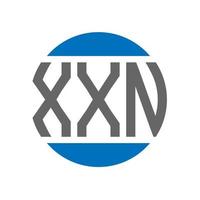 diseño del logotipo de la letra xxn sobre fondo blanco. xxn concepto de logotipo de círculo de iniciales creativas. diseño de letras xxn. vector