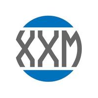 XXM letter logo design on white background. XXM creative initials circle logo concept. XXM letter design. vector