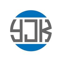 YJK letter logo design on white background. YJK creative initials circle logo concept. YJK letter design. vector