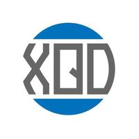 diseño de logotipo de letra xqo sobre fondo blanco. concepto de logotipo de círculo de iniciales creativas xqo. diseño de letras xqo. vector