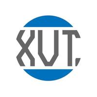XVT letter logo design on white background. XVT creative initials circle logo concept. XVT letter design. vector