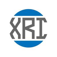 XRI letter logo design on white background. XRI creative initials circle logo concept. XRI letter design. vector