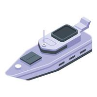 Yacht icon, isometric style vector