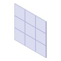 Wall of tile icon, isometric style vector