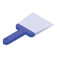 Putty knife icon, isometric style vector