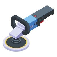 Polish machine icon, isometric style vector