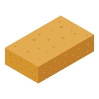 Sponge icon, isometric style vector