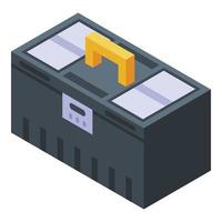 icono de caja de herramientas de construcción, estilo isométrico vector