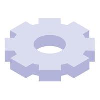 Digital gear icon, isometric style vector