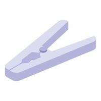 Hold clothes pin icon, isometric style vector