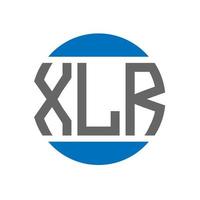 diseño de logotipo de letra xlr sobre fondo blanco. concepto de logotipo de círculo de iniciales creativas xlr. diseño de letras xlr. vector