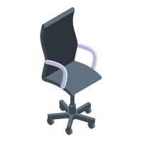 Computer chair icon, isometric style vector