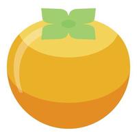 Fresh persimmon icon, isometric style vector